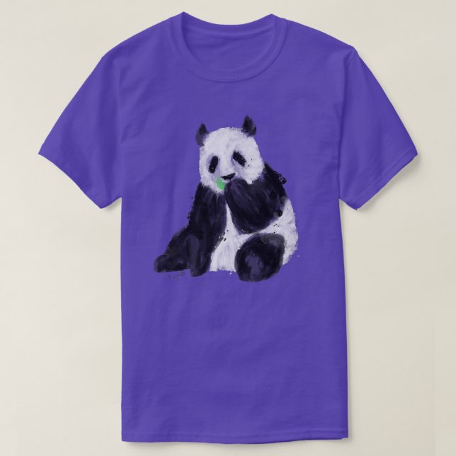 Camiseta Trendy Sentando Panda Bear Premium (Frente do Design)