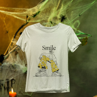 Camiseta Trendy Smile Face Streetwear T-Shirt