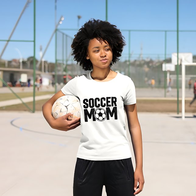 Camiseta Trendy Soccer mãe personalizada T-Shirt (Criador carregado)