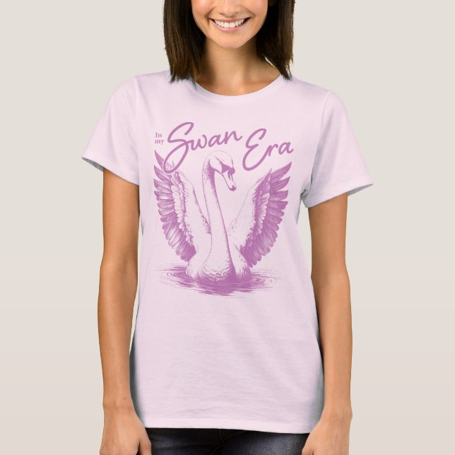 Camiseta Trendy Swan Era Purple Impressão (Frente)