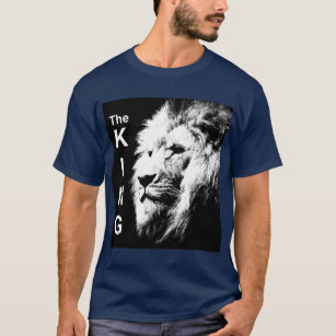 Camiseta Trendy The King Modern Pop Art Lion Head Men
