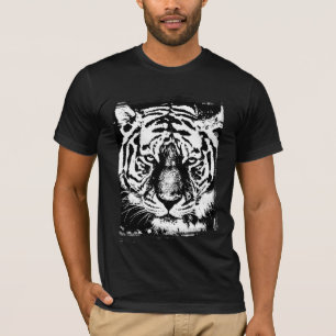 Camiseta Trendy Tiger Head Pop Art Elegante Modern Modelo