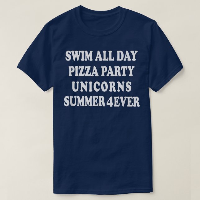 Camiseta Trendy Unicorn Pizza Party List1811 (Frente do Design)