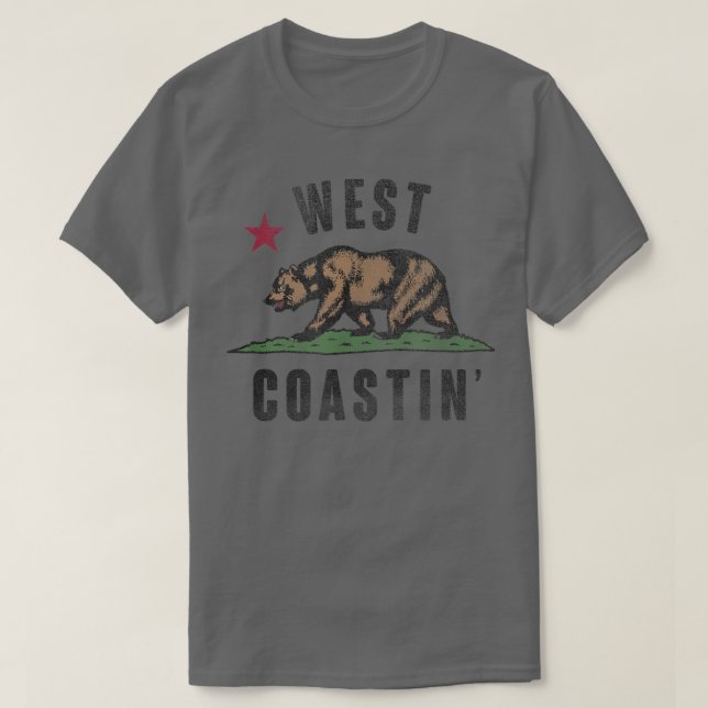 Camiseta Trendy West Coast Flag Bear (Frente do Design)