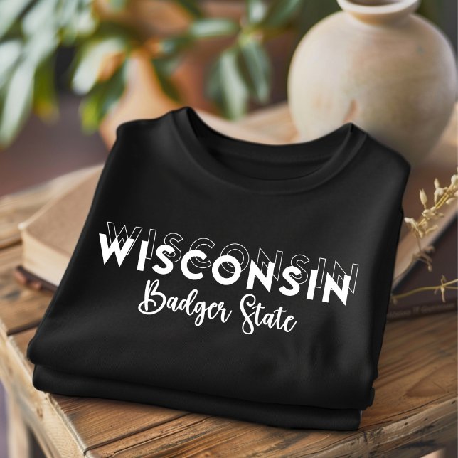 Camiseta Trendy Wisconsin Badger State T-Shirt (Criador carregado)