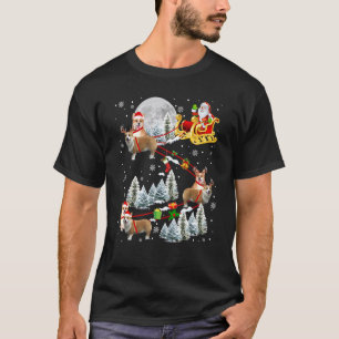 Camiseta Trenó de Natal do Corgi do Papai Noel