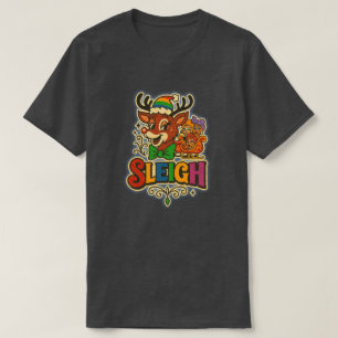 Camiseta Trenó de Rena Sassy Natal