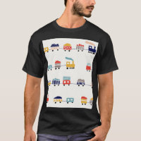Trens bonitos e coloridos com um padrão perfeito.