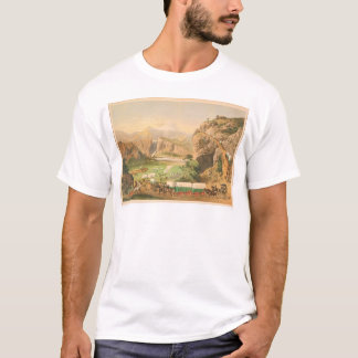 Camiseta Trens de vagão que chegam no posto avançado
