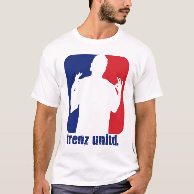 Camiseta Trenz Unltd. Colar vermelho & azul de Poppin - T (Frente)
