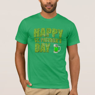 Camiseta Trepadeiras & Cerveja Verde Feliz Dia de São Patrí
