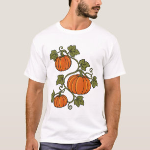 Camiseta Três Abóboras em uma Videira Curva