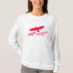 Camiseta Três Águias Voando (Vermelho)