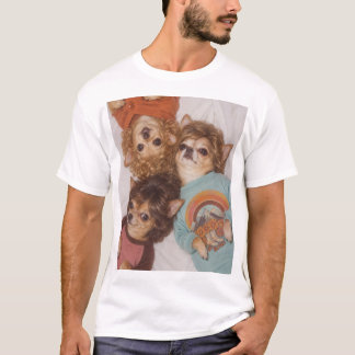 Camiseta Três Amigos Chihuahua com Grande Cabelo dos Anos 8