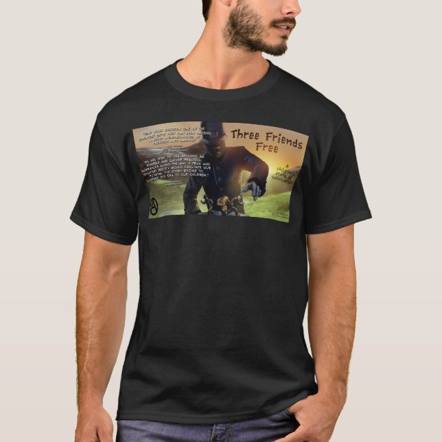 Camiseta Três amigos livram o cobrir (Frente)