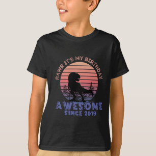 Camiseta três anos de idade, rasteja de aniversário é meu a