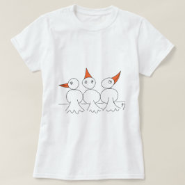 Camiseta Três aves no arame