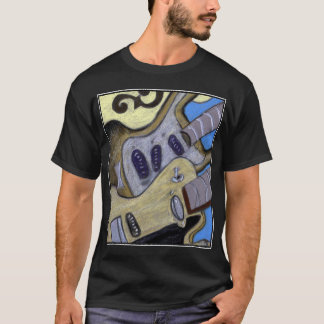 Camiseta Três azuis da rocha do jazz das guitarra