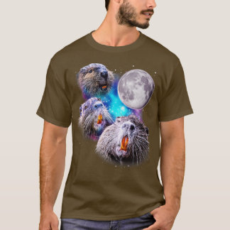 Camiseta Três Beavers Howl na Lua