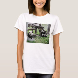 Camiseta Três Bebês Pandas - CUTE