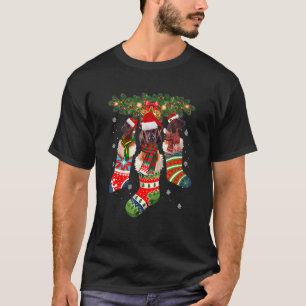Camiseta Três Bloodhound Em Meia Natal Papai Noel X Mas Cac