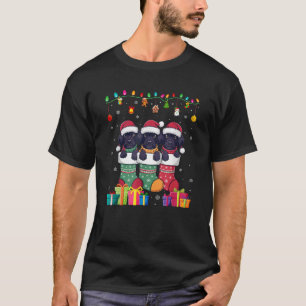 Camiseta Três Cachorros Afadores em Sock Engraçados Meninas