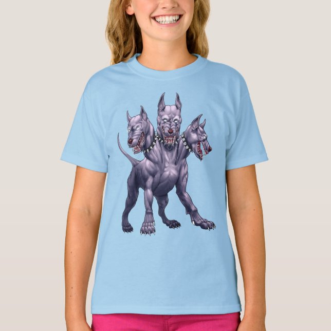 Camiseta Três Cachorros de Cabeça Cerberus (Frente)