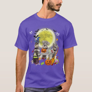 Camiseta Três Cachorros Schnauzer Bruxa Assustadora Mummy H