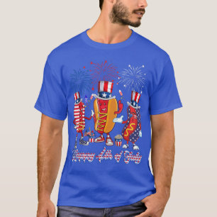 Camiseta Três Cães Brancos Vermelhos Quentes E Cachorro Que