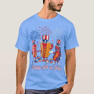 Camiseta Três Cães Brancos Vermelhos Quentes E Cachorro Que