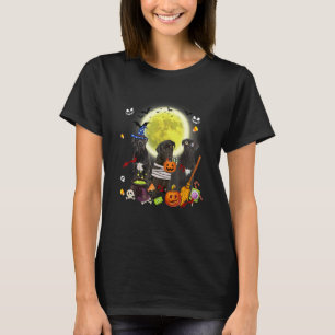 Camiseta Três Cães Cane Corso Bruxa Mamãe Assustadora Hallo