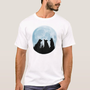 Camiseta Três cães no nighttime