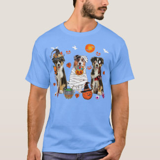 Camiseta Três cães pastores australianos bruxas bruxas assu