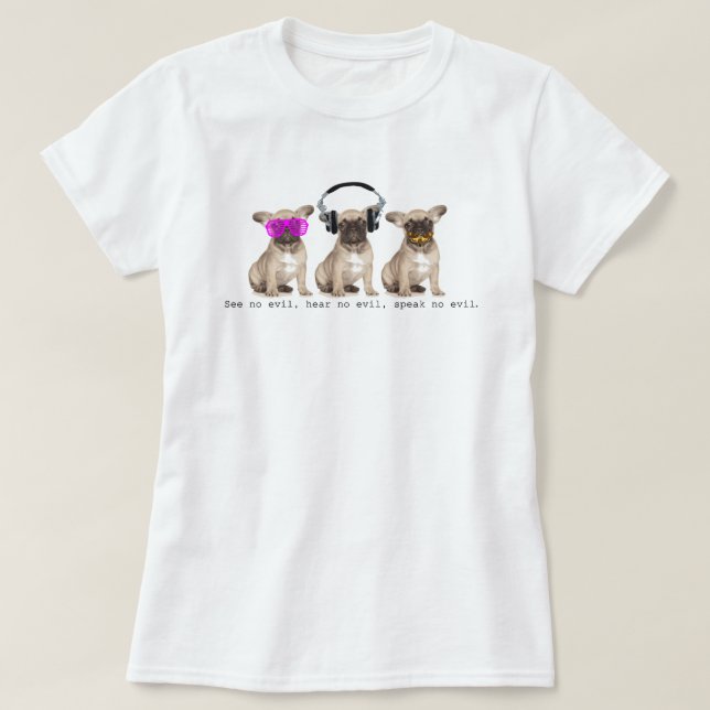 Camiseta Três cães sábios de Bull (Frente do Design)