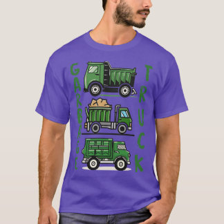 Camiseta Três Caminhões de Lixo Verdes