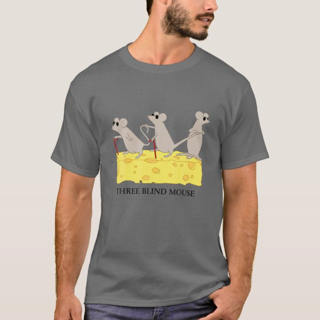 Camiseta Três Camundongos Cegos Crianças Engraçadas Rato de (Frente)