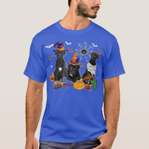 Camiseta Três Canes Corso Cachorros Bruxas Múmia do Hallowe