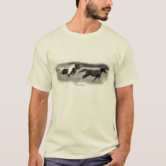 Camiseta Três Cavalos Galopantes (Frente)