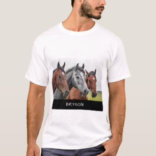 Camiseta Três Cavalos Personalizados