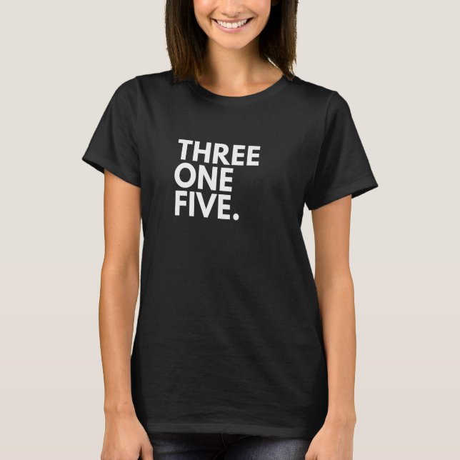 Camiseta TRÊS CINCO Código de Área 315 Syracuse NY Nova Yor (Frente)