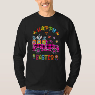 Camiseta Três Coelhinhos Gnomos Que Seguram Felz pascoa De 