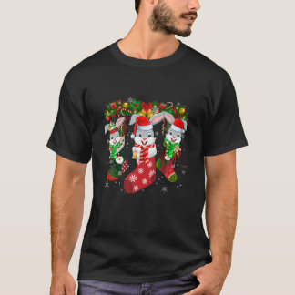 Camiseta Três Coelhinhos Na Pata De Natal No Ventilador Do