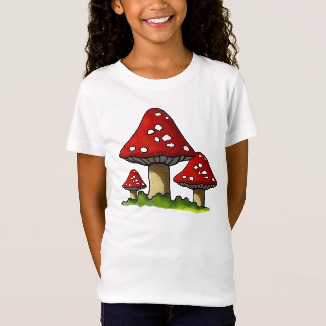 Camiseta Três cogumelos, Toadstools: Arte original (Frente)