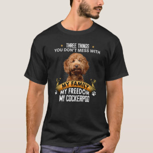 Camiseta Três coisas que você não mama com Cachorro Cockerp