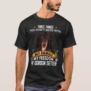 Camiseta Três coisas que você não mama com Gordon Setter Do