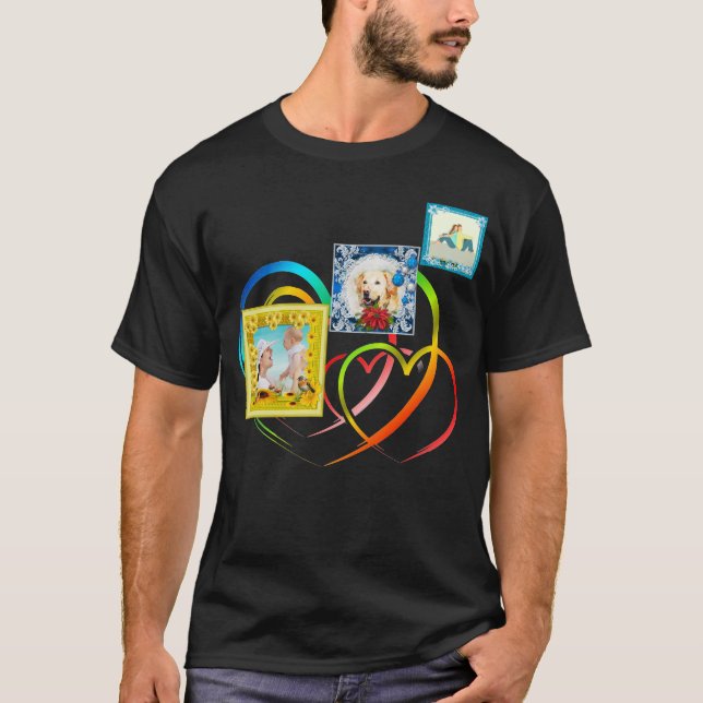 Camiseta Três Colagem de Fotos (Frente)