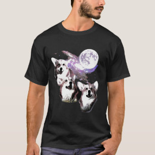 Camiseta Três Corgi Lua Lobo Paródia S