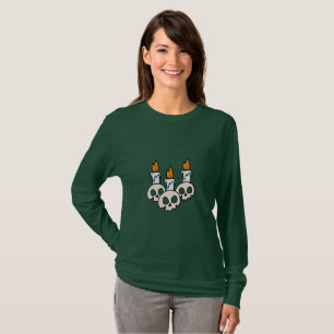 Camiseta Três Crânios com Velas Acesas