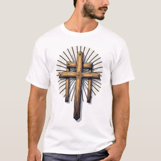 Camiseta Três Cruzes Fé Gravura Vintage (1)