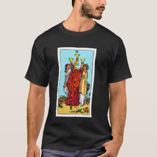 Camiseta Três de Copas Carta de Tarot Vintage - original Ri